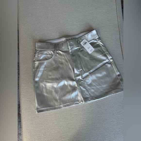 Abercrombie & Fitch Shimmering Silver Skirt - Picture 1 of 5